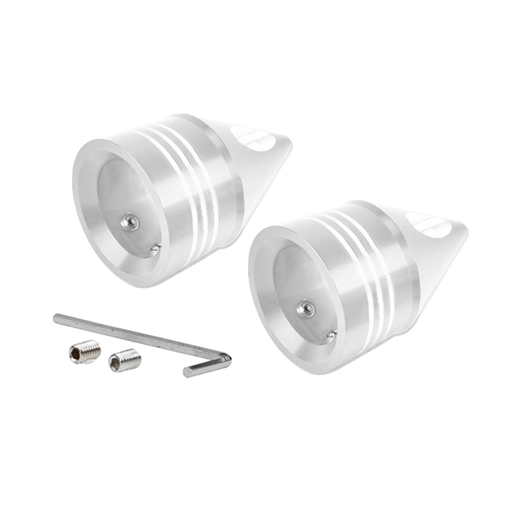 Pair Front Wheel Axle Nut Cap Cover For Harley Softail XL883 XL1200 Silver