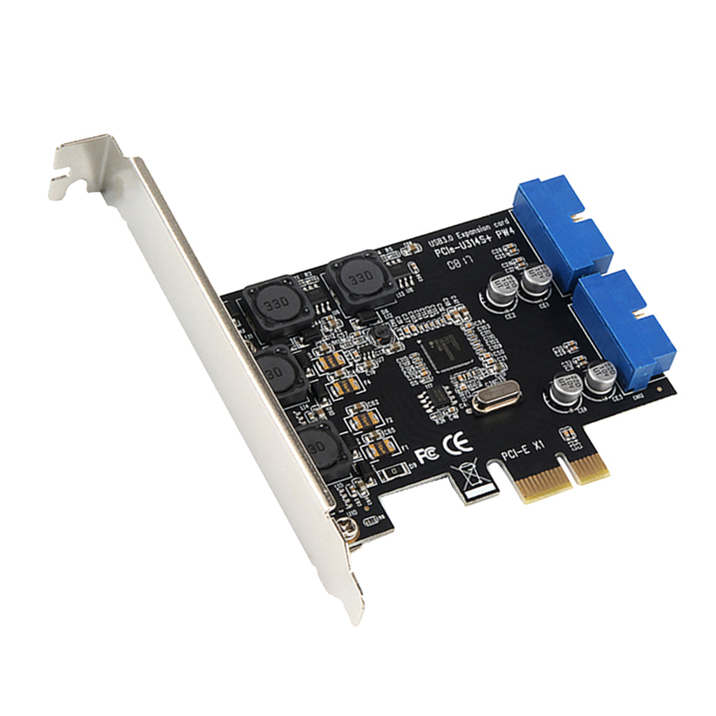 PCI-E Express Card with Dual Port Internal 19-Pin USB 3.0 Adapter Board