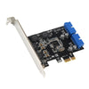 PCI-E Express Card with Dual Port Internal 19-Pin USB 3.0 Adapter Board