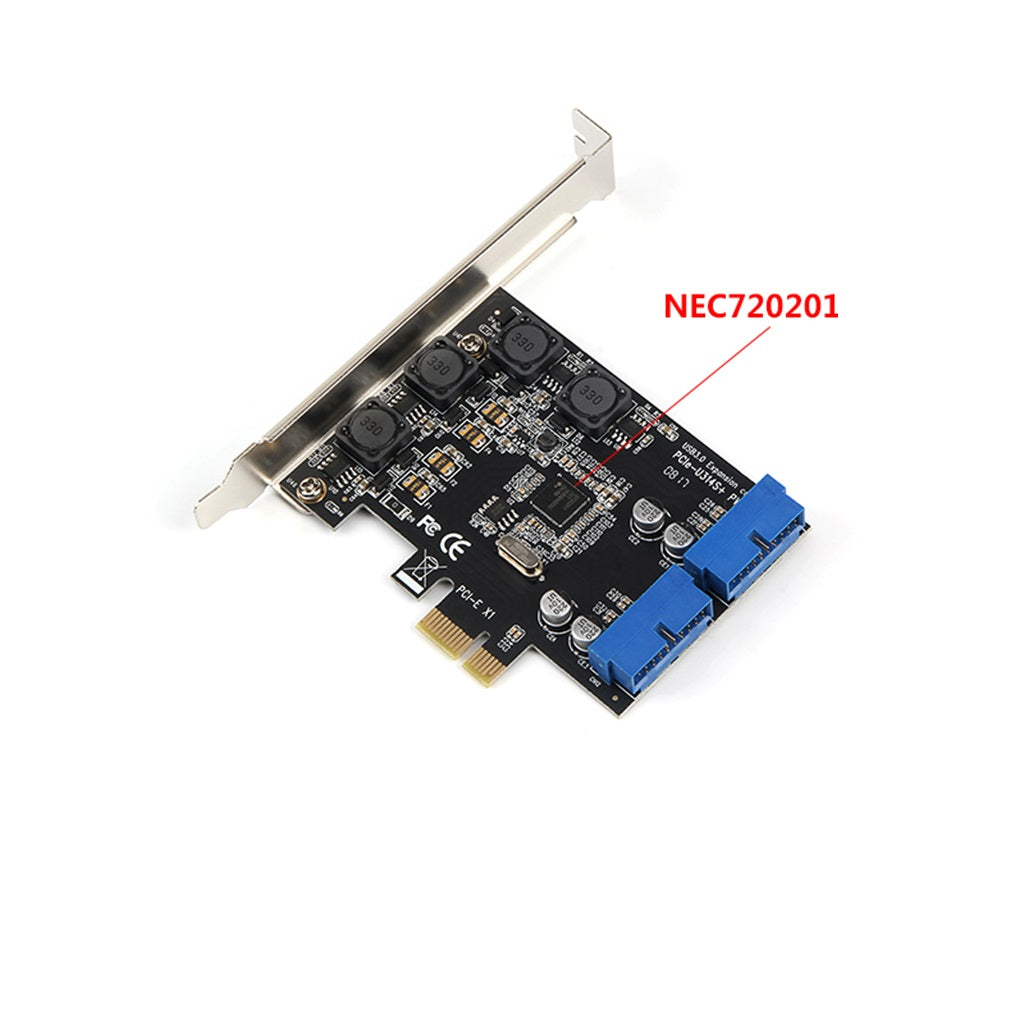 PCI-E Express Card with Dual Port Internal 19-Pin USB 3.0 Adapter Board