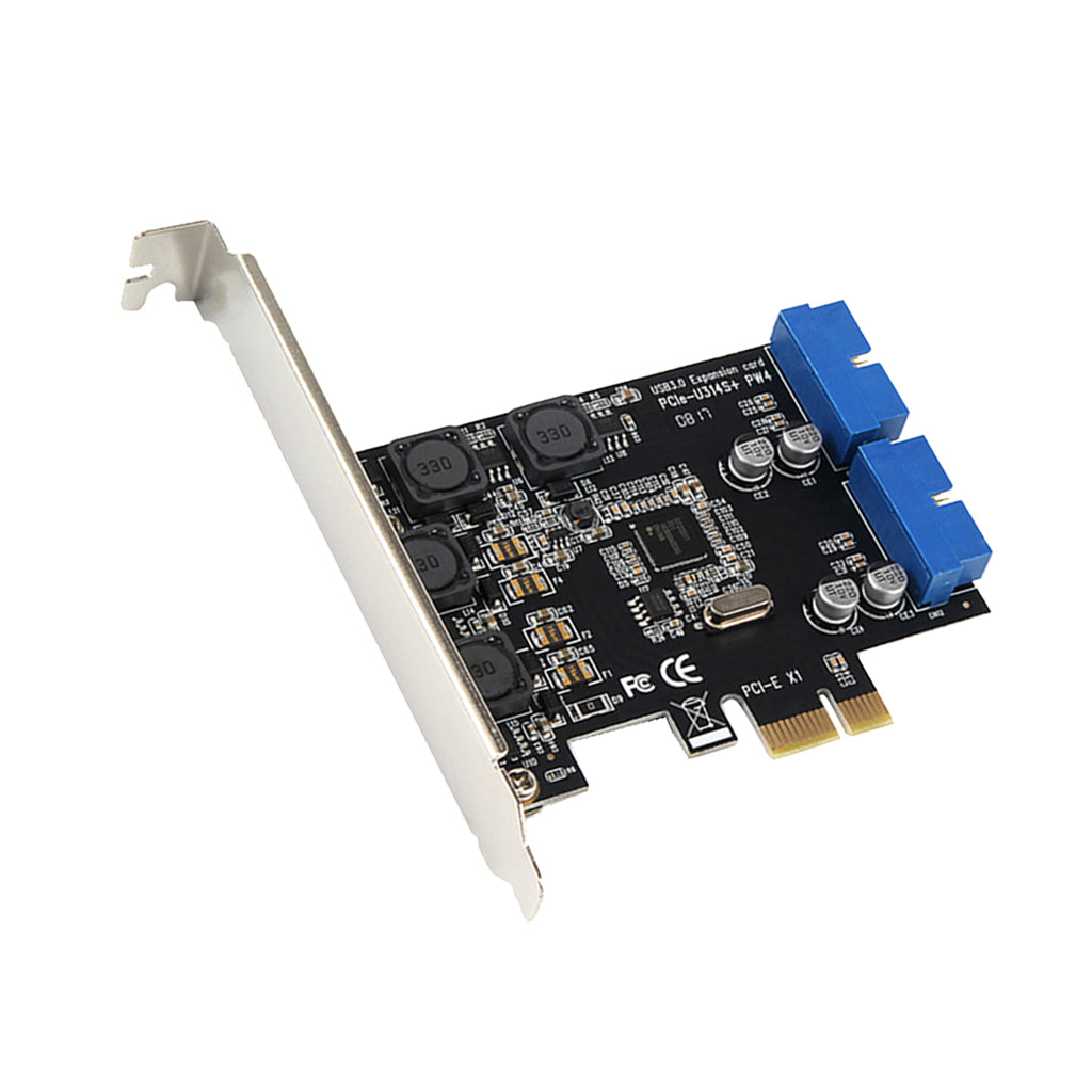 PCI-E Express Card with Dual Port Internal 19-Pin USB 3.0 Adapter Board