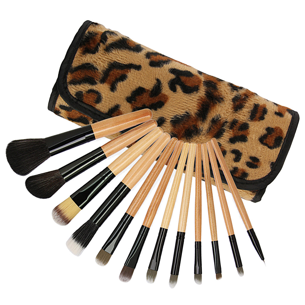 12Pcs Makeup Brushes Set  with Storage Bag for Foundation Powder Blending Blush Concealers