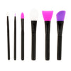 6x Silicone Head Makeup Brushes Set For Facial Lip Eyes Cosmetic Applicator