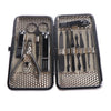 12pcs Pro Manicure Clippers Scissors Pedicure Set Nail Grooming Earpick Scissors Kit with Case