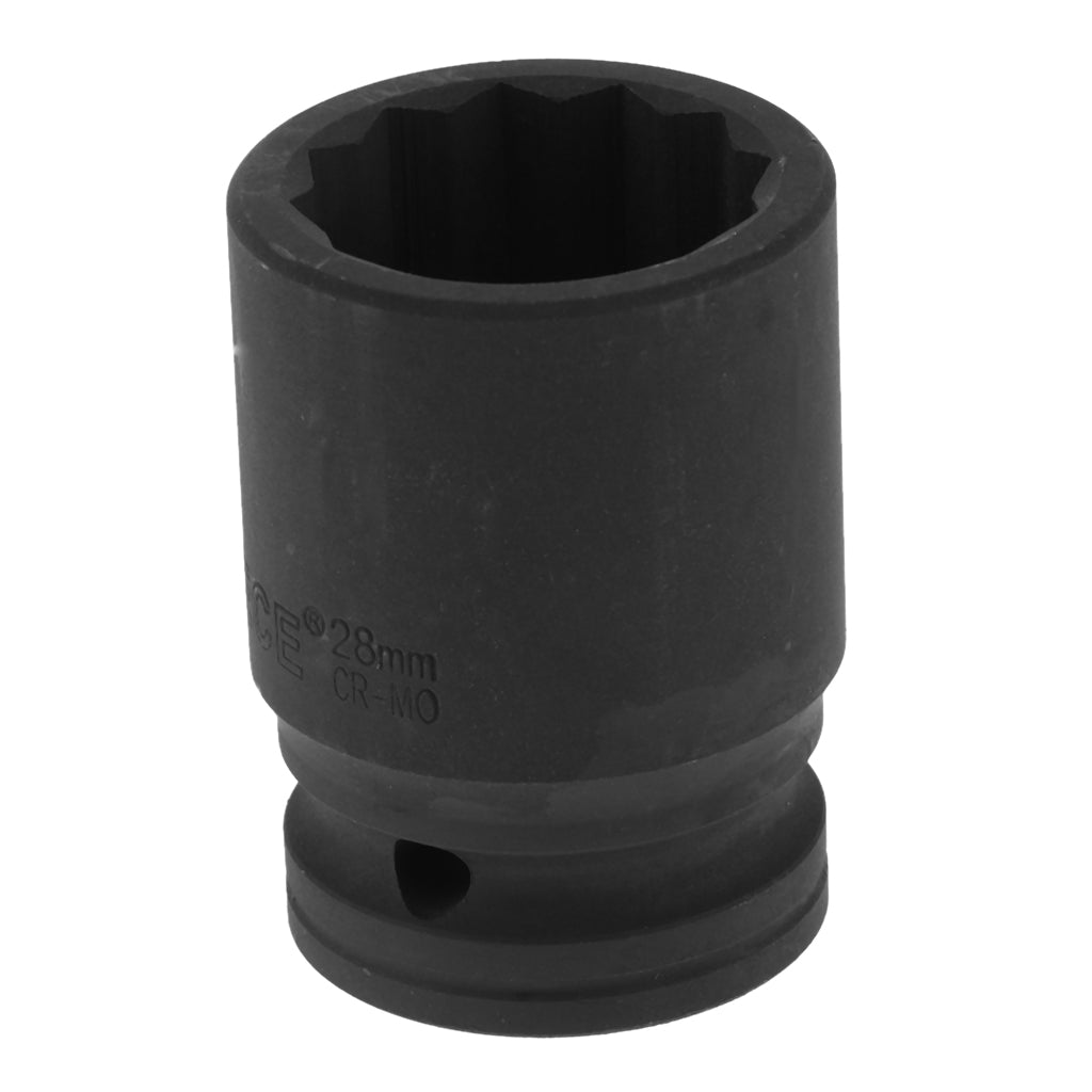 28mm Metric Long Impact Socket 3/4" Double Deep 12 Point Single Hex