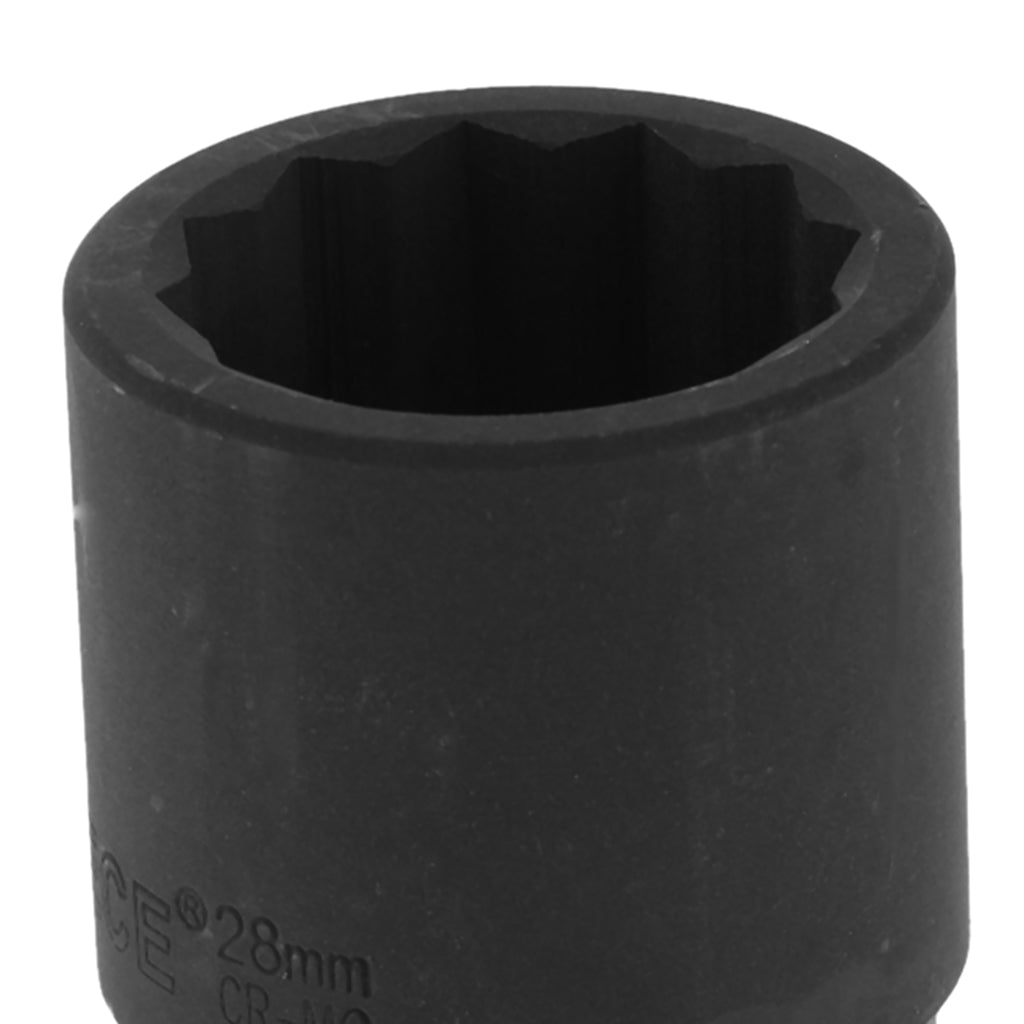 28mm Metric Long Impact Socket 3/4" Double Deep 12 Point Single Hex