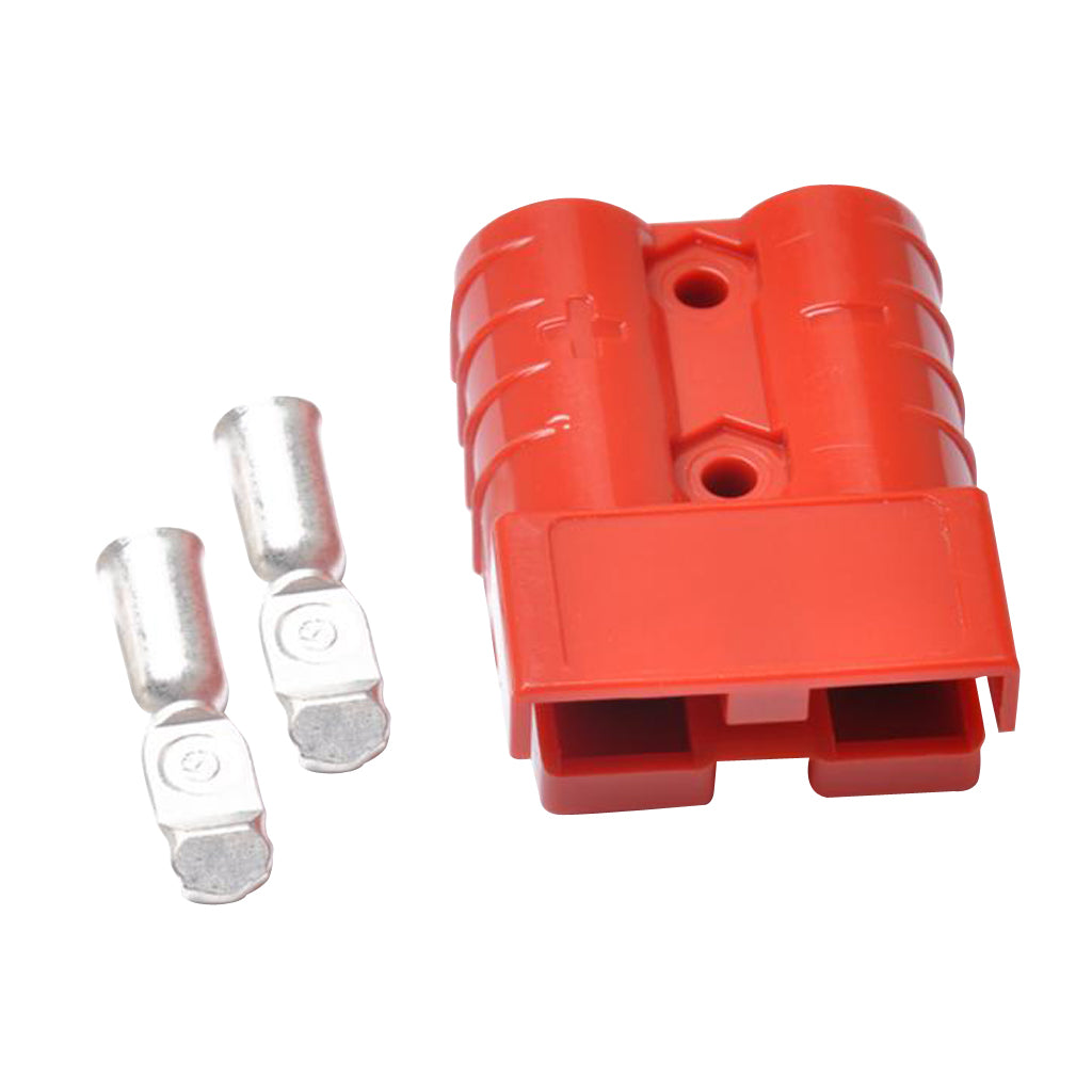 1 Pair Red Caravan Winch 50AMP Battery Quick Connector Plugs with Terminals