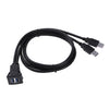 Car Dash Panel Flush Mount Dual USB 3.0 Male to Female Extension Cable 1M/3.3FT