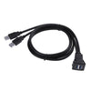 Car Dash Panel Flush Mount Dual USB 3.0 Male to Female Extension Cable 1M/3.3FT