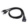 Car Dash Panel Flush Mount Dual USB 3.0 Male to Female Extension Cable 1M/3.3FT