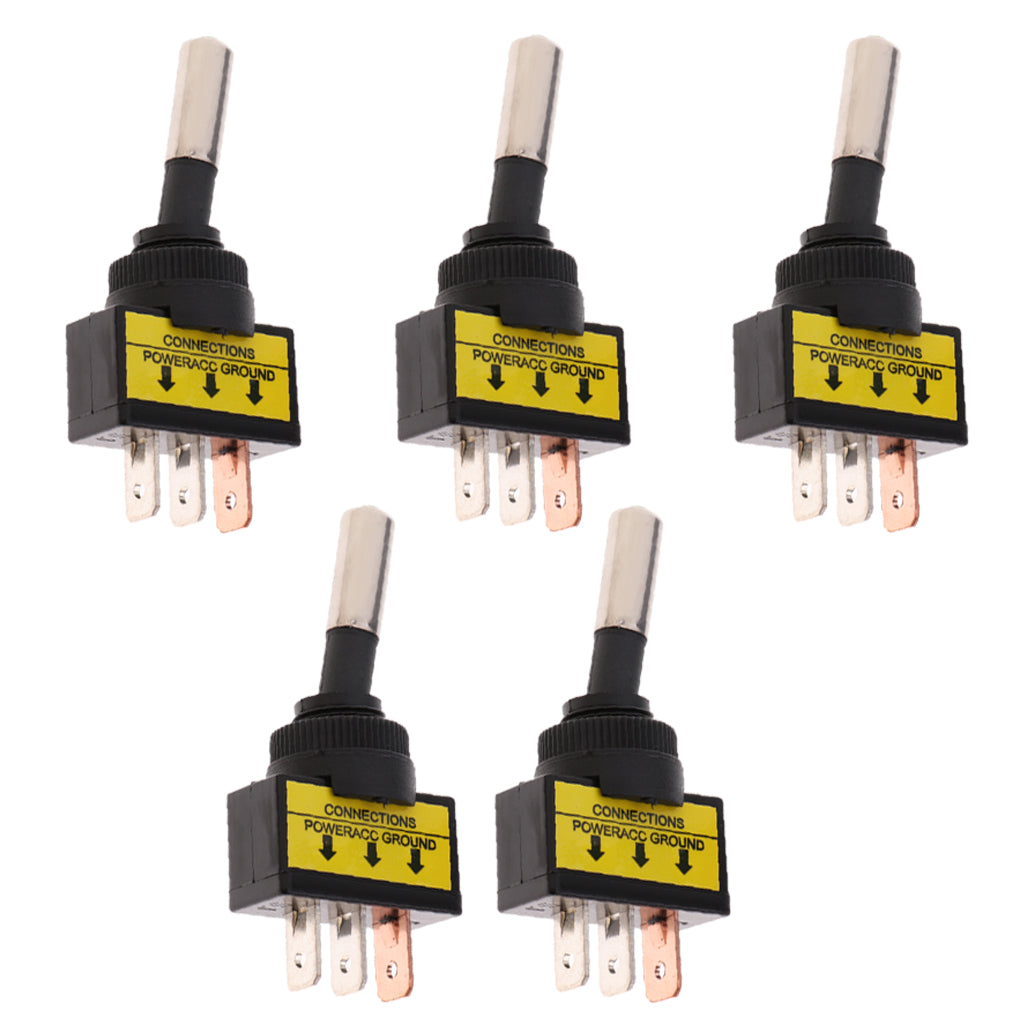 High Quality 5Pcs BBT Marine Grade Lighted LED On/Off 20 amp Toggle Switches