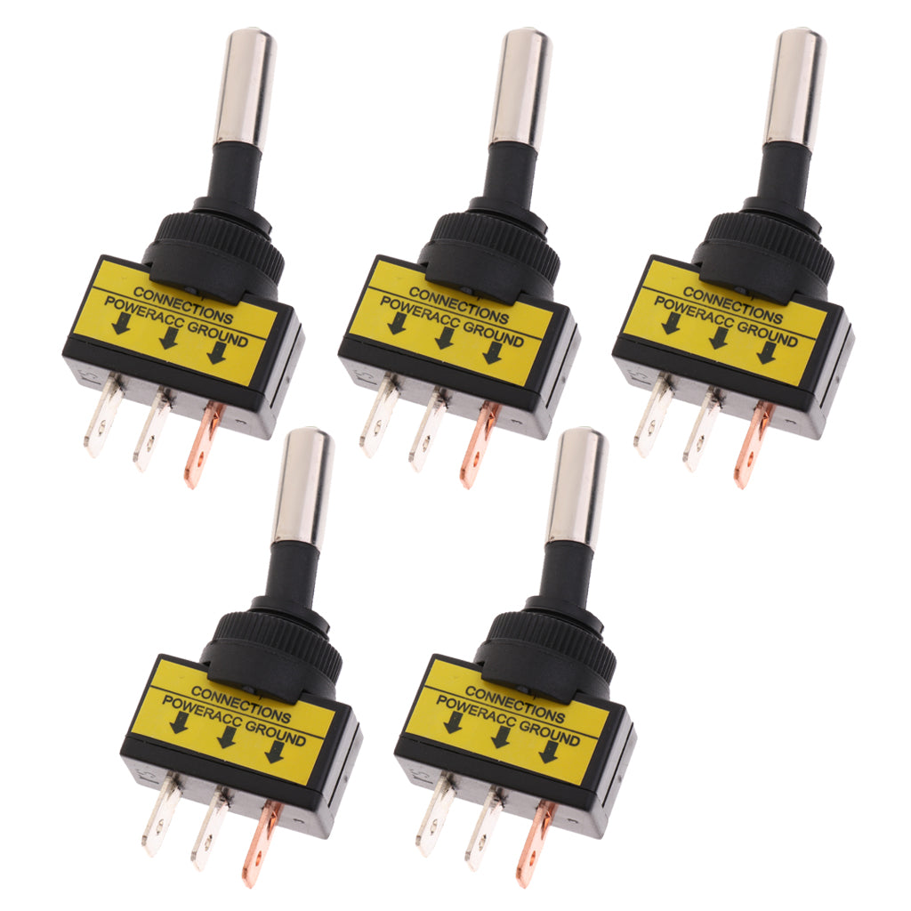 High Quality 5Pcs BBT Marine Grade Lighted LED On/Off 20 amp Toggle Switches