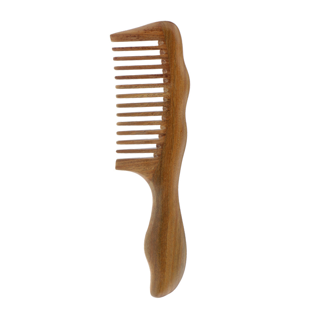 Wide Teeth Comb Wood Detangling Comb ,Wooden Hair Brush ,Sandalwood No-Static Wooden Comb