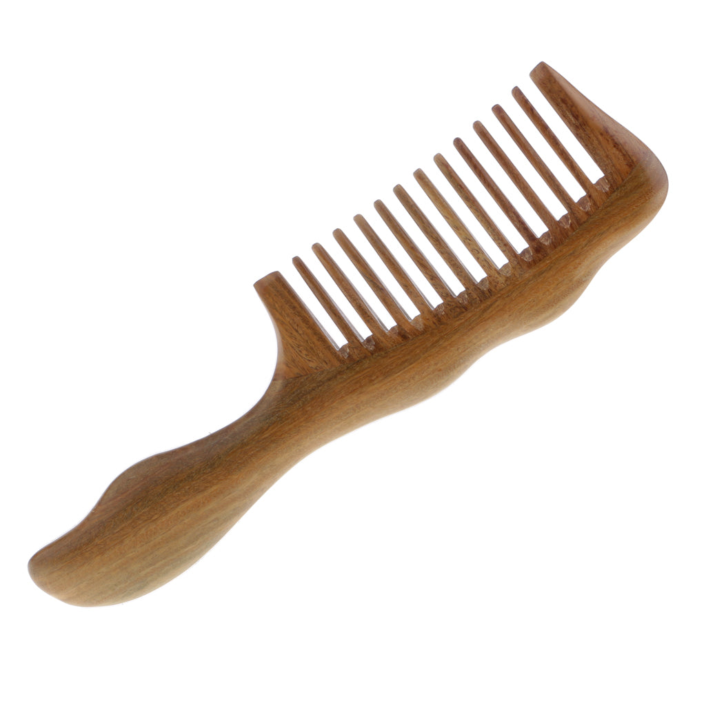 Wide Teeth Comb Wood Detangling Comb ,Wooden Hair Brush ,Sandalwood No-Static Wooden Comb