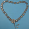 Vintage Turkish Geometric Square Carved Waist Belt Silver Belly Body Chain