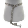 Vintage Turkish Geometric Square Carved Waist Belt Silver Belly Body Chain