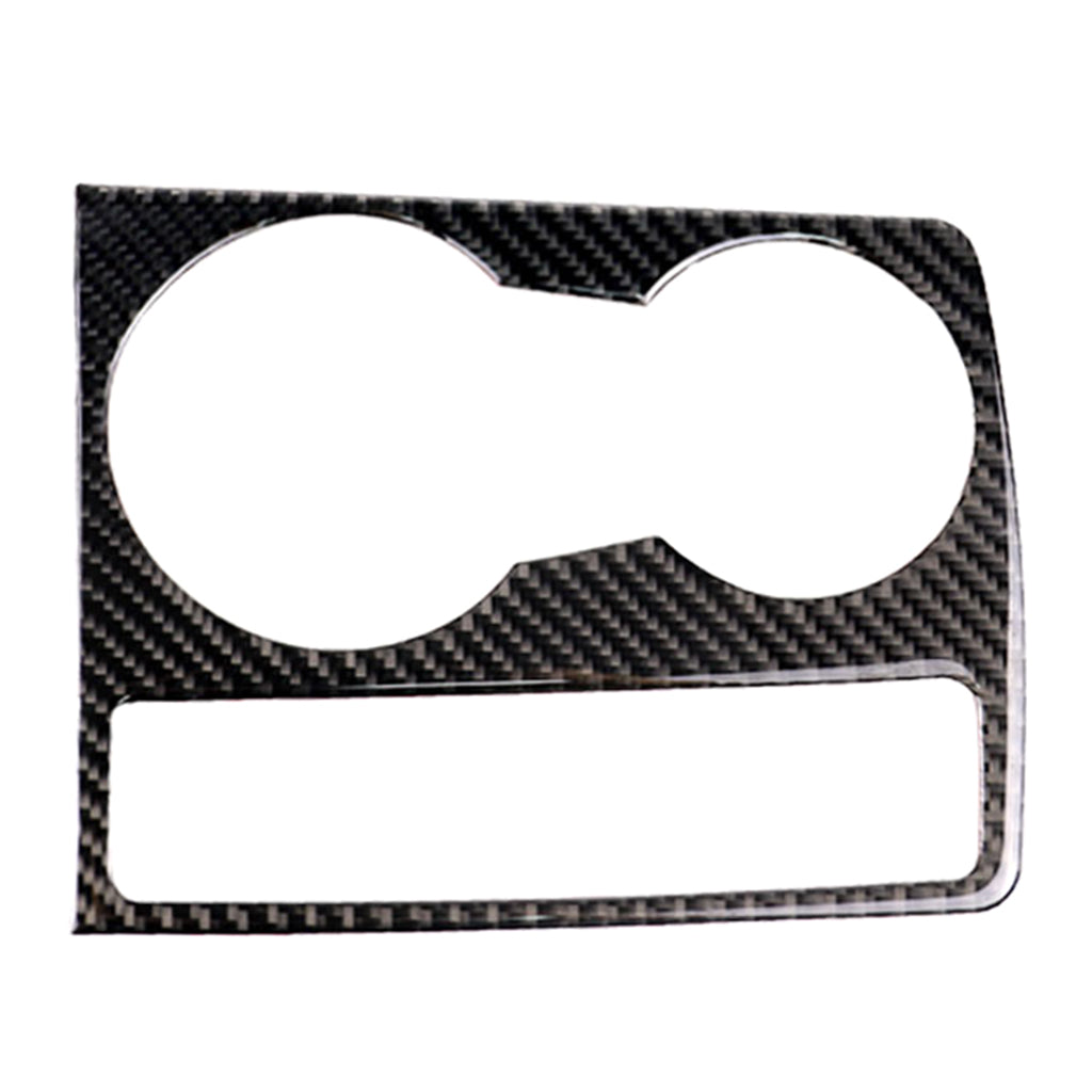 Carbon Fiber Cup Holder Decorative Cover Sticker For Audi A5 A4 B8 2009-2015