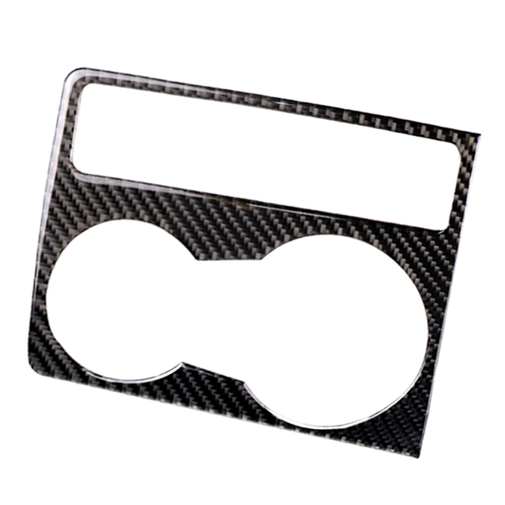 Carbon Fiber Cup Holder Decorative Cover Sticker For Audi A5 A4 B8 2009-2015