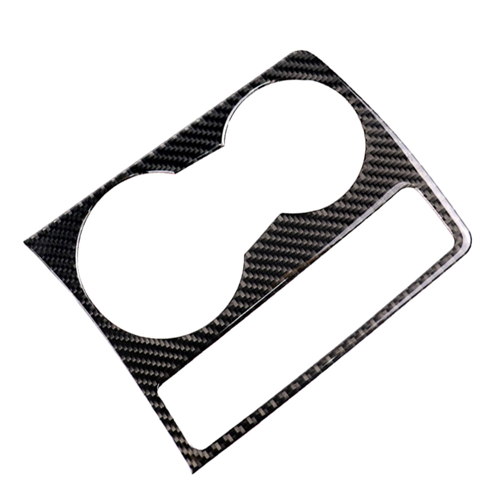 Carbon Fiber Cup Holder Decorative Cover Sticker For Audi A5 A4 B8 2009-2015