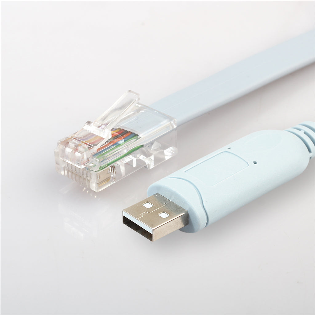 White USB to RS232/RJ45 Console Adapter Cable Wire for Huawei Router