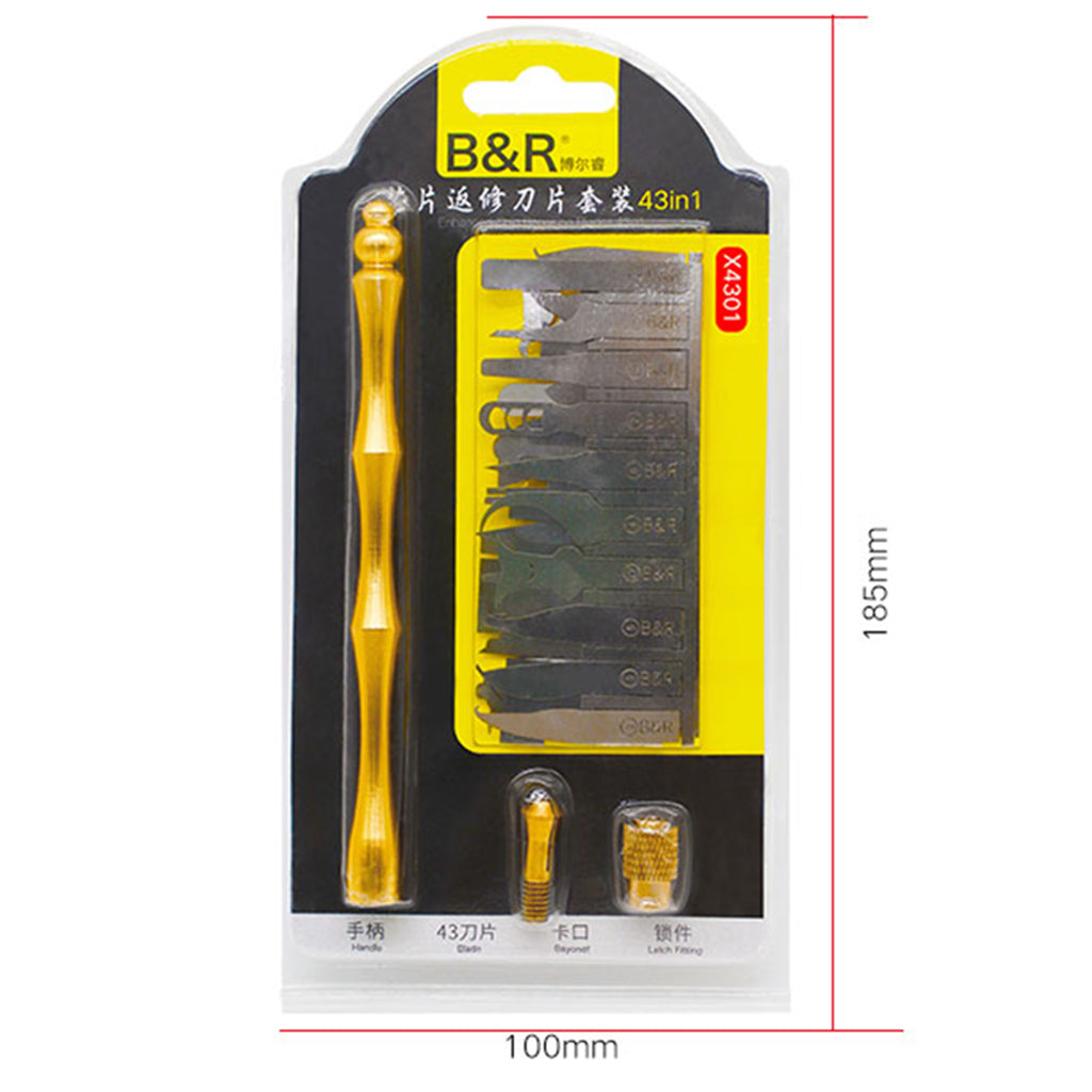 43 In 1 CPU BGA Chip Remove Tool Set Repair Blade For Mobile Phone