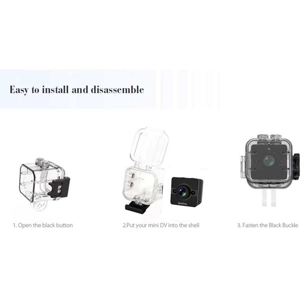 Under Water Diving Outdoor Waterproof Case Shell for SQ12 DVR Camera Clear