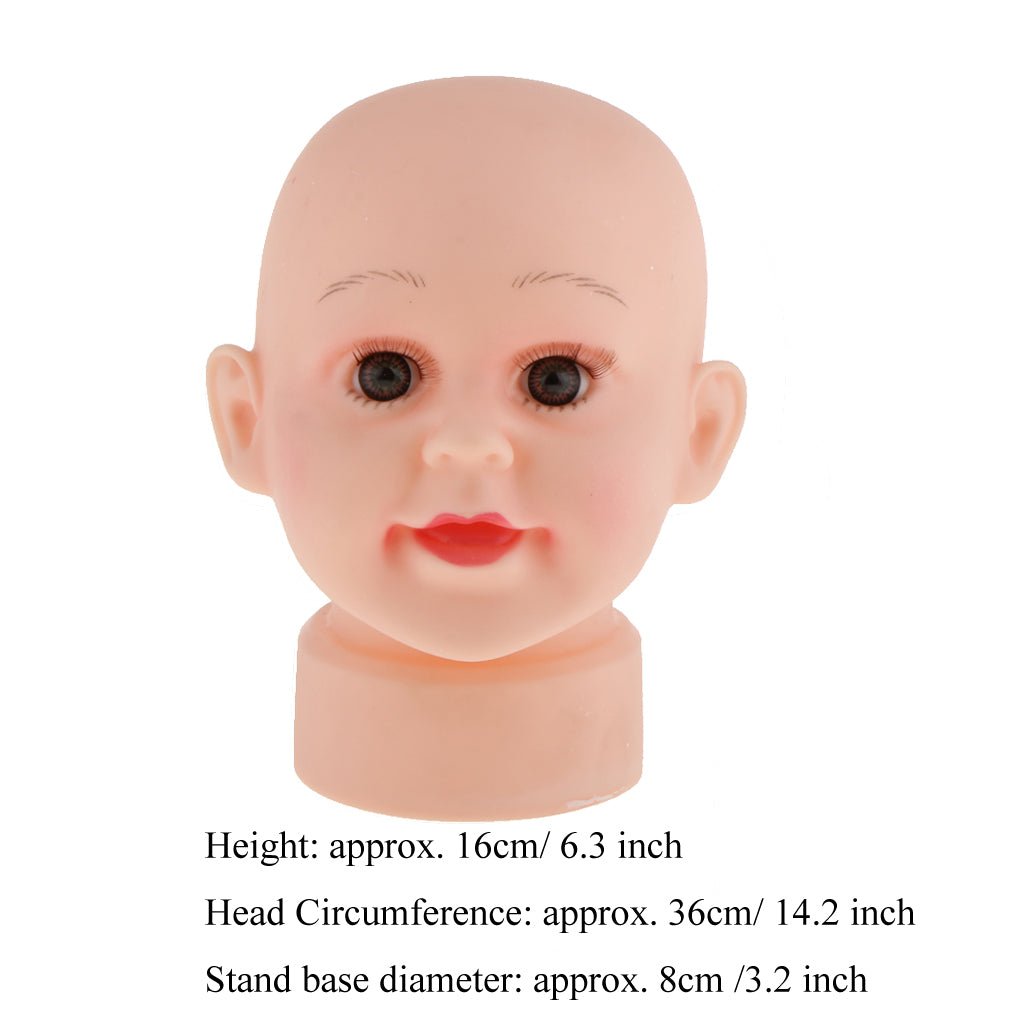 Children Mannequin Manikin Head For Hair Wigs Hats Glasses Stand Display  6.3 inch Tall