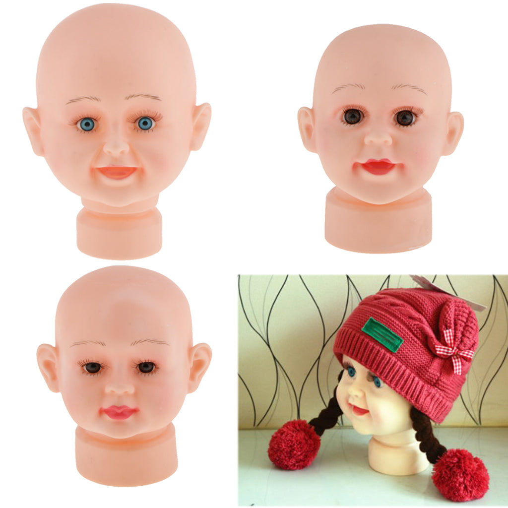 Children Mannequin Manikin Head For Hair Wigs Hats Glasses Stand Display  6.3 inch Tall