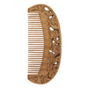 Lily Flowers Engraved Handcraft Hair Comb Sandalwood Fine Tooth Comb - No Static Natural Aroma Wood Comb for Women and Girls