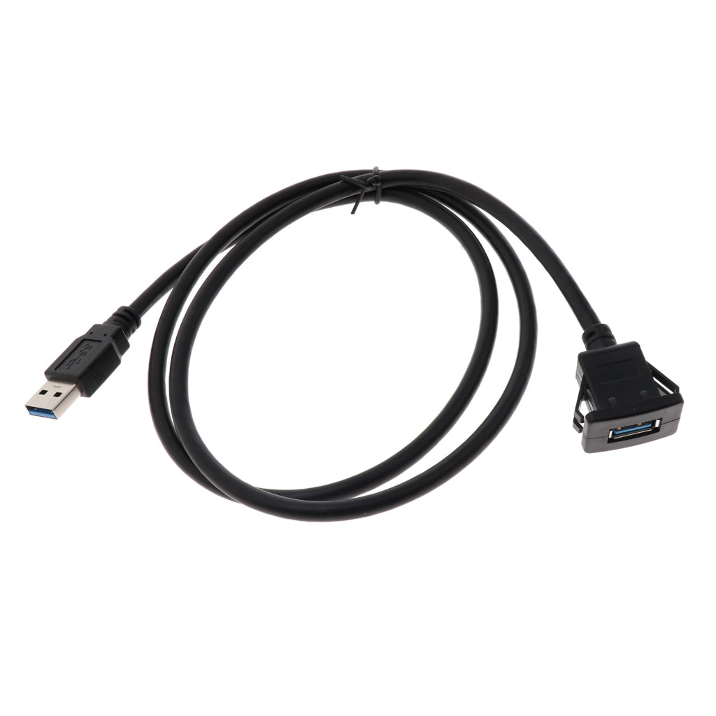 High Quality Car USB3.0 Extension Flush Mount Cable Dashboard Kit Square 1m