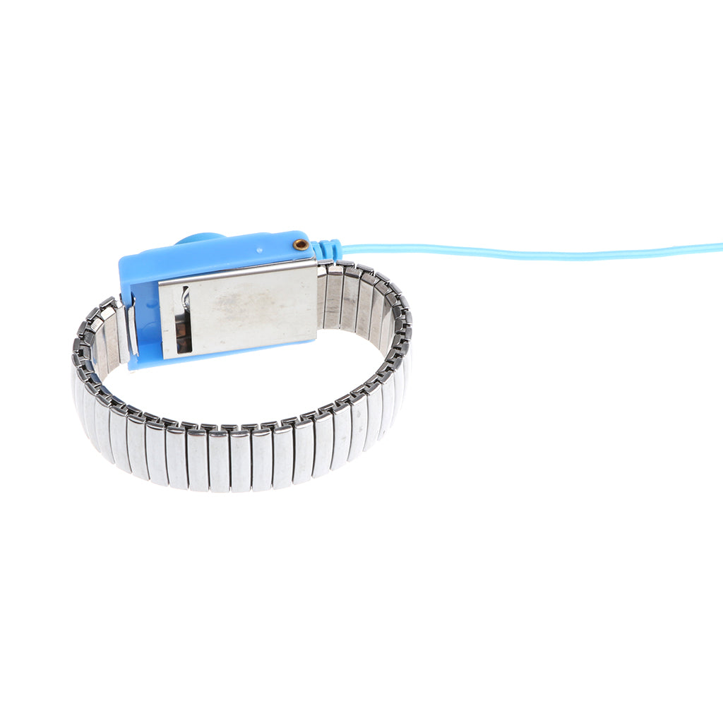 Anti-Static ESD Wrist Strap Components Discharge Band With 2.4m Grounding Wire in Blue