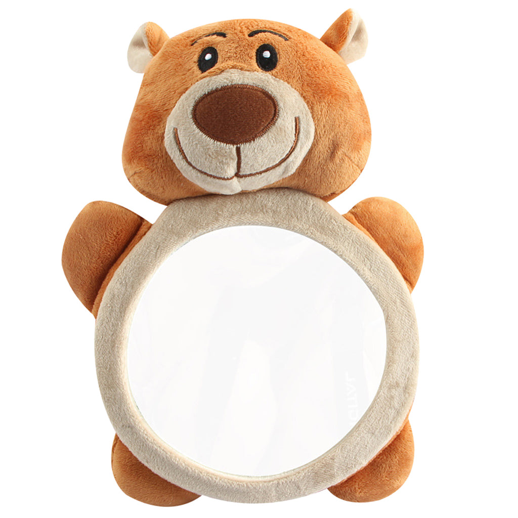 Soft Bear Framed Baby Car Mirror, Kids Car Seat Mirror Rear Facing Mirrors Baby Car Safety Mirror Clear View Baby