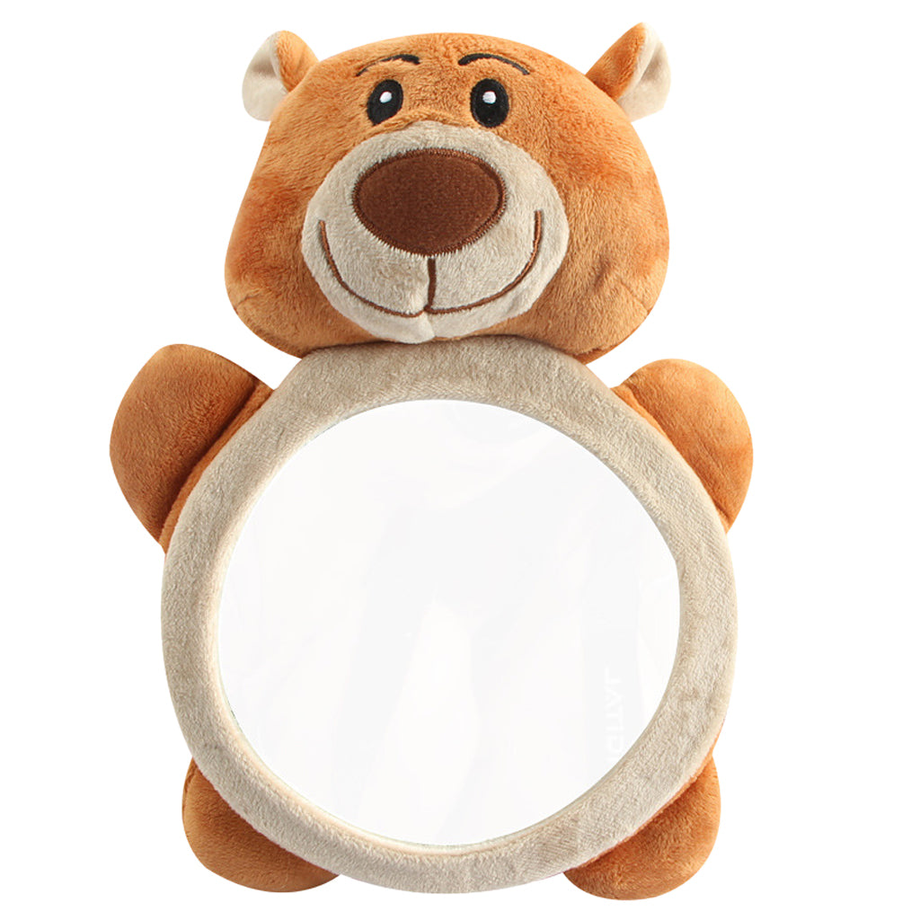 Soft Bear Framed Baby Car Mirror, Kids Car Seat Mirror Rear Facing Mirrors Baby Car Safety Mirror Clear View Baby
