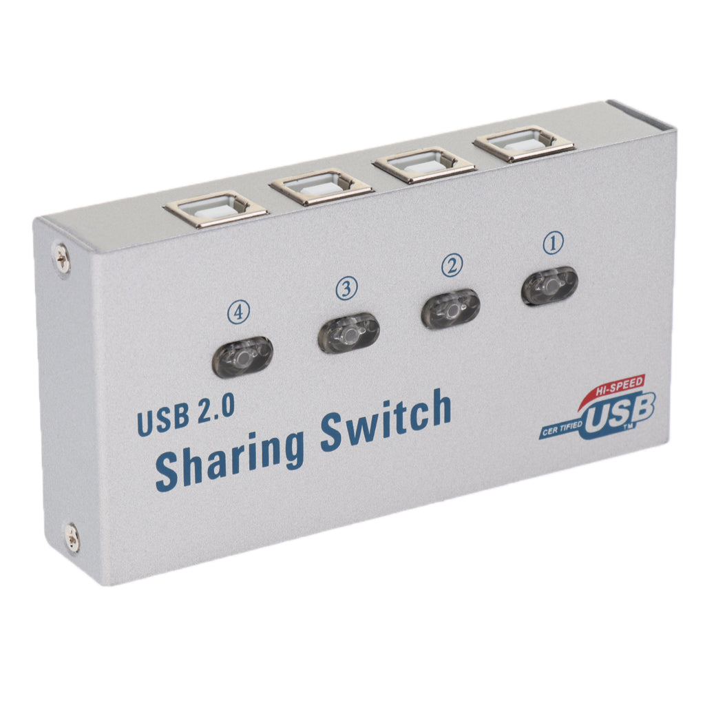 USB 2.0 Auto Sharing Selectors Switch KVM 4 Port HUB For PC Scanner Printer