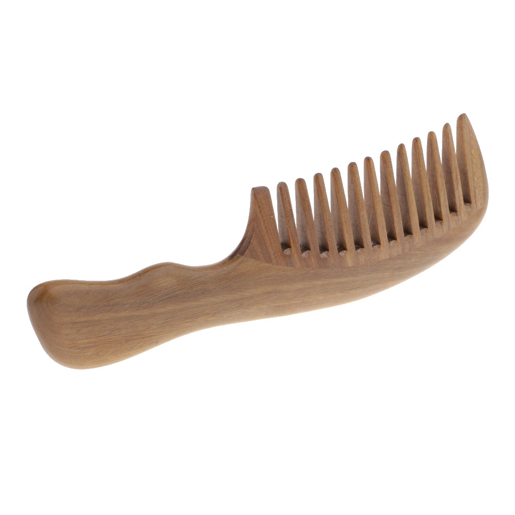 Wood Wide Comb Anti-static Sandalwood Beard Comb Head Massage Wooden Brush