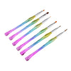 6 Piece Mermaid Tail UV Gel Polish Nail Art Drawing Painting Pen Brushes Professional Set