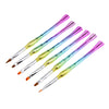 6 Piece Mermaid Tail UV Gel Polish Nail Art Drawing Painting Pen Brushes Professional Set