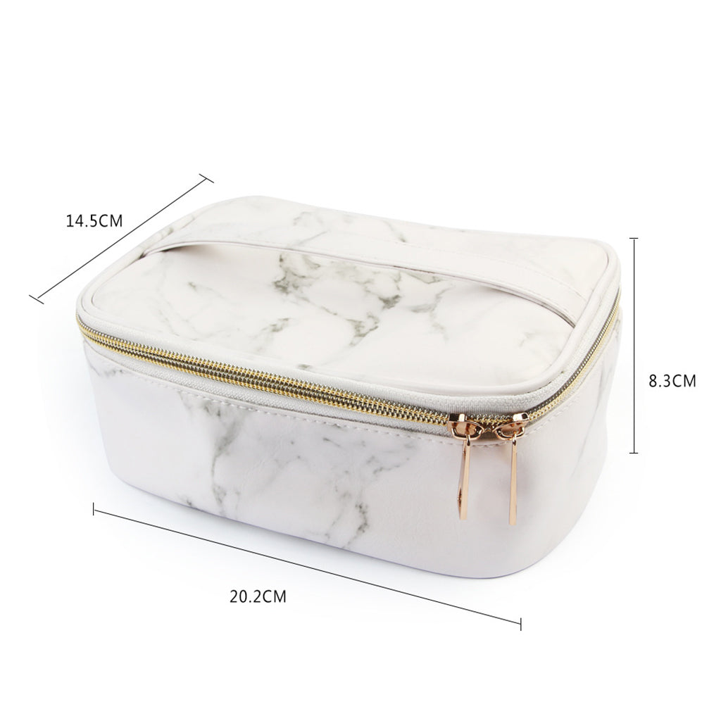 Travel PU Leather Makeup Cosmetic Storage Bag Multifunctional Toiletry Case Organizer