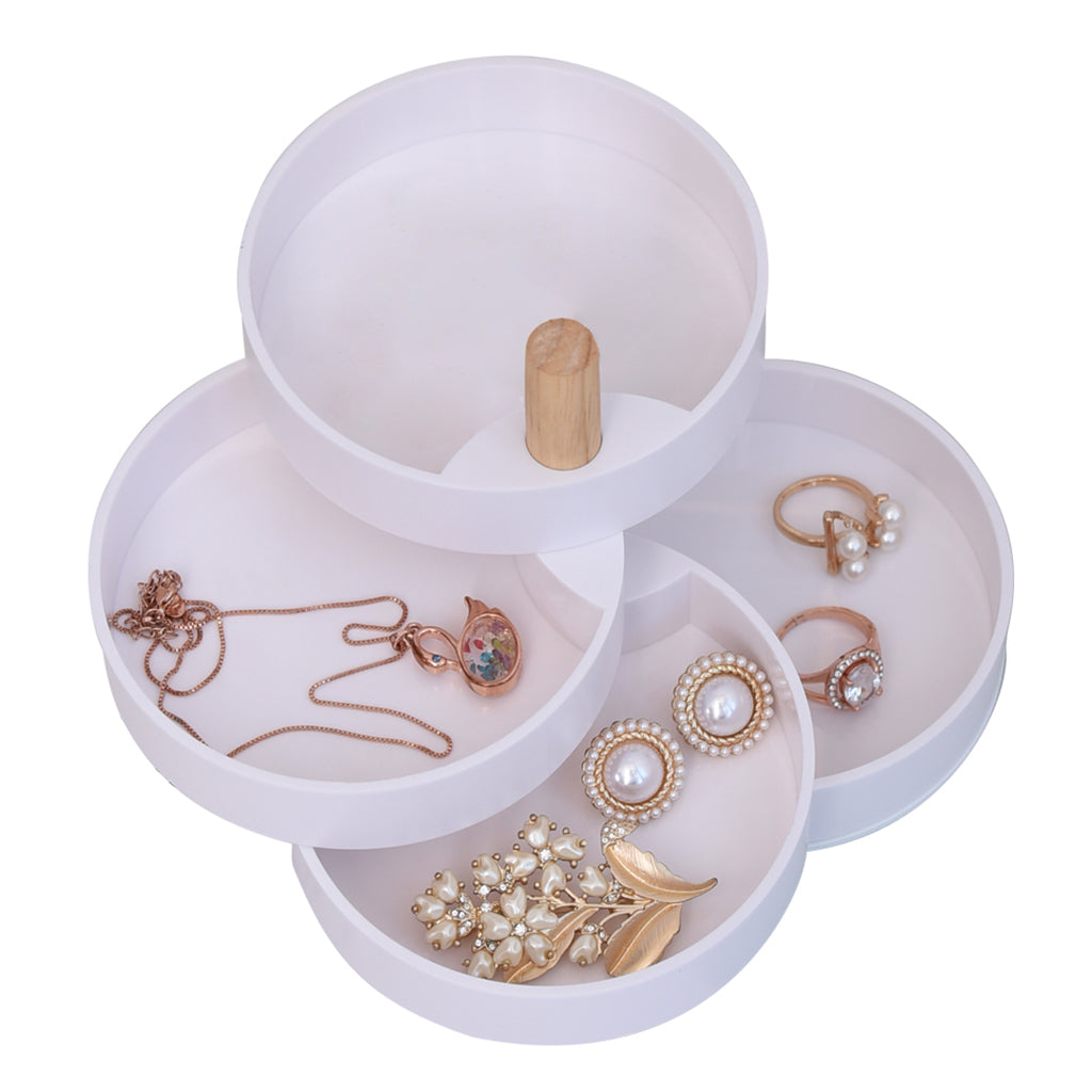 Charm Plastic Jewelry Ring Display Organizer Case Tray Holder Earrings Storage Box Home Decor