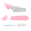 Plastic Portable Female Car Urinal Bottle Emergency Toilet Pouch Elderly Chamber Pot Pink Fit for Long Trips, Traffic Jam