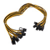 8Pcs PCI-E 6Pin to 6+2Pin Cables 27.5Inch Length(70CM) Male to Male for GPU