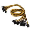 8Pcs PCI-E 6Pin to 6+2Pin Cables 27.5Inch Length(70CM) Male to Male for GPU