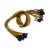 8Pcs PCI-E 6Pin to 6+2Pin Cables 27.5Inch Length(70CM) Male to Male for GPU