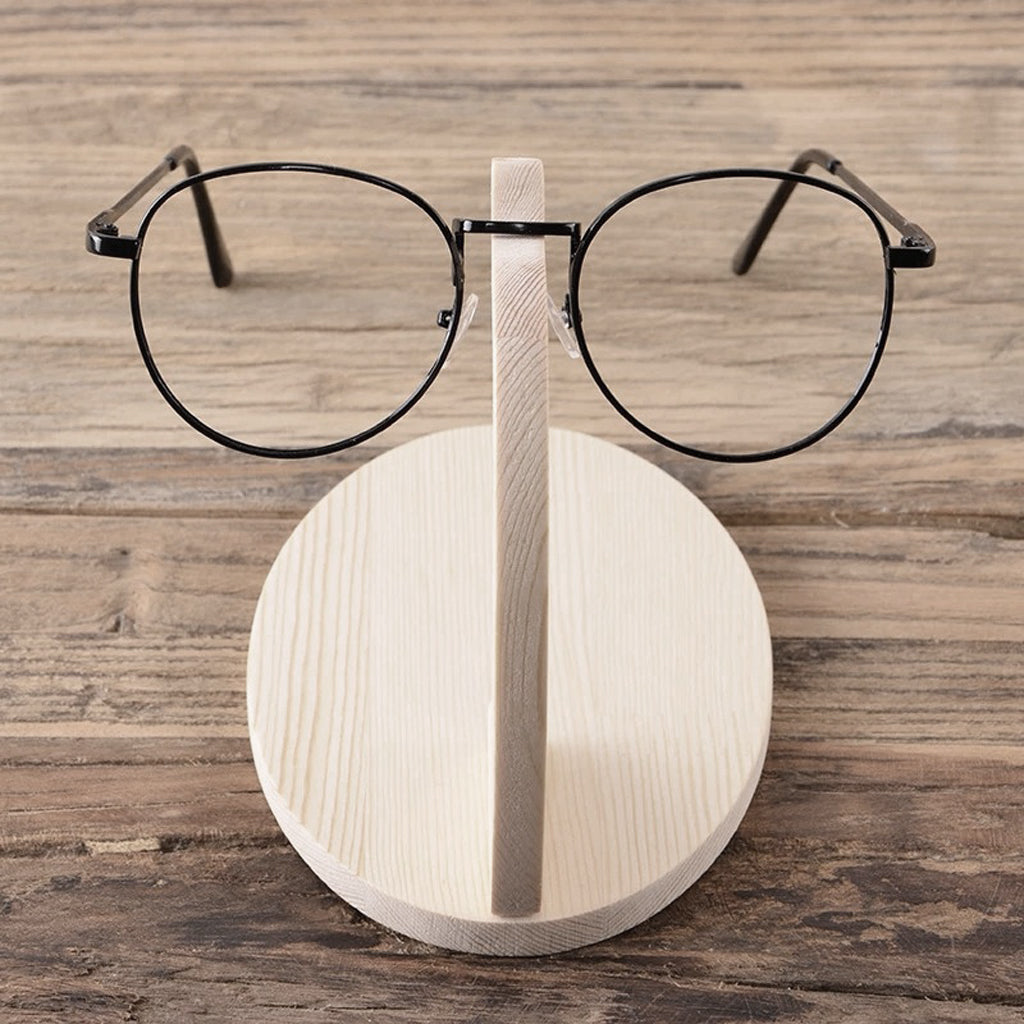 Wooden Glasses Display Rack Sunglass Stand Shelf Hanging Bracket for Home Decor Office Desk - Anti-scratch