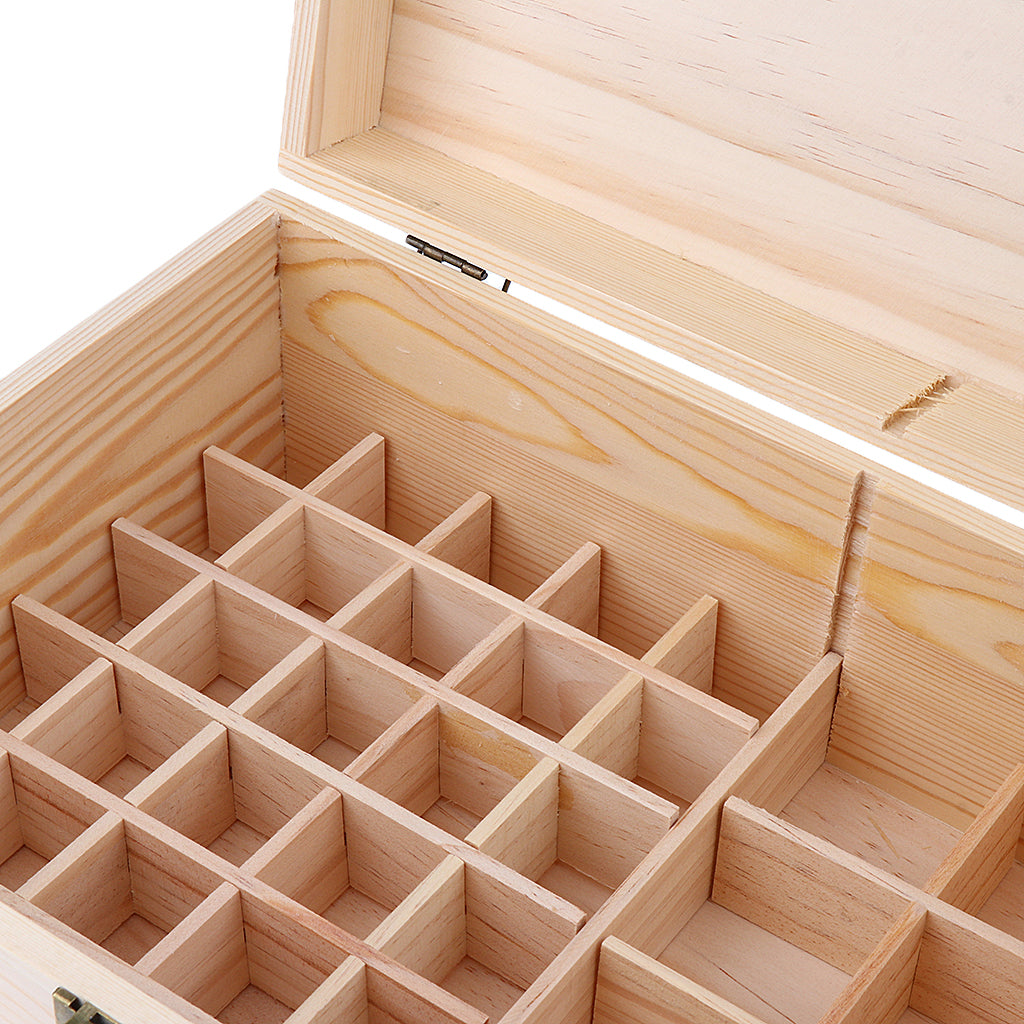 38 Slots Essential Oil Wooden Box Storage Case Container Large Organizer Provides Best Protection Great for Travel Salon and Home