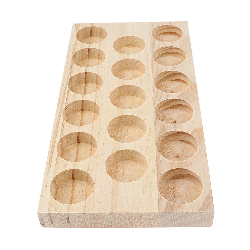 Wood Essential Oil Displaying Storage Organizer Rack For 17pcs 30ml Bottles