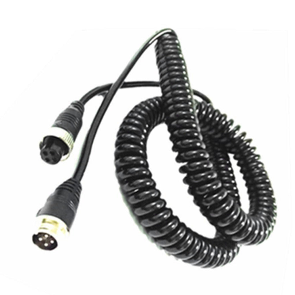 4 Pin Car Vehicle Truck Video Rear View Camera Extension Cord Spring Cable 5m for Universal