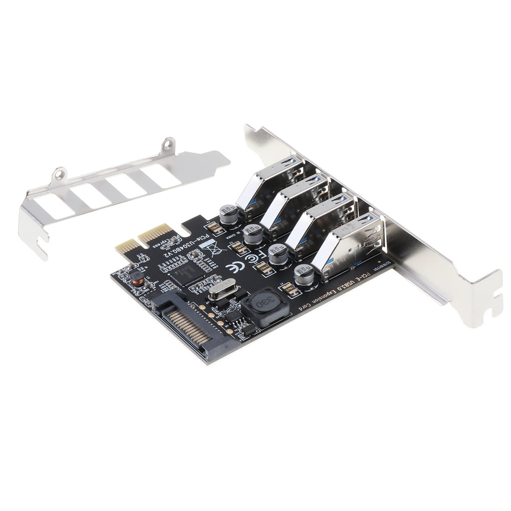 4 Port PCI-E to USB 3.0 HUB PCI Express Expansion Card Adapter