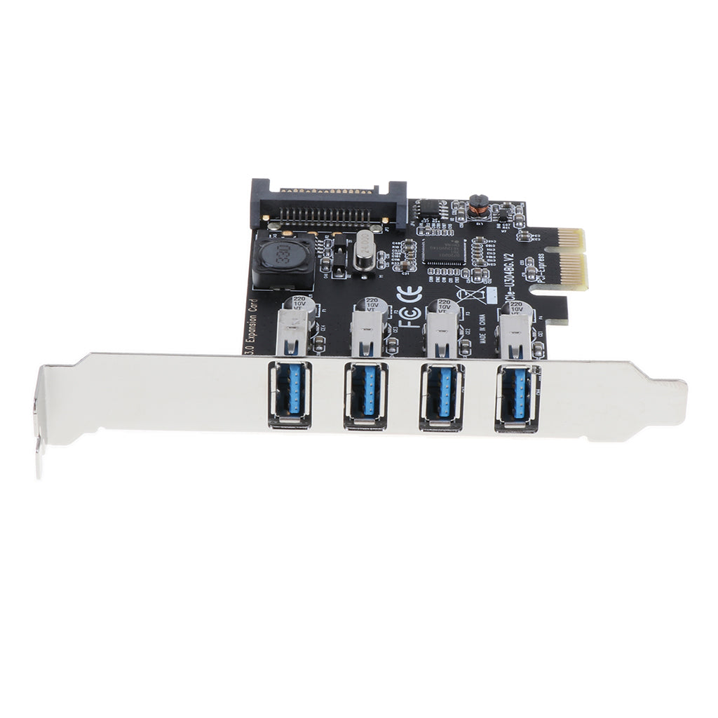 4 Port PCI-E to USB 3.0 HUB PCI Express Expansion Card Adapter