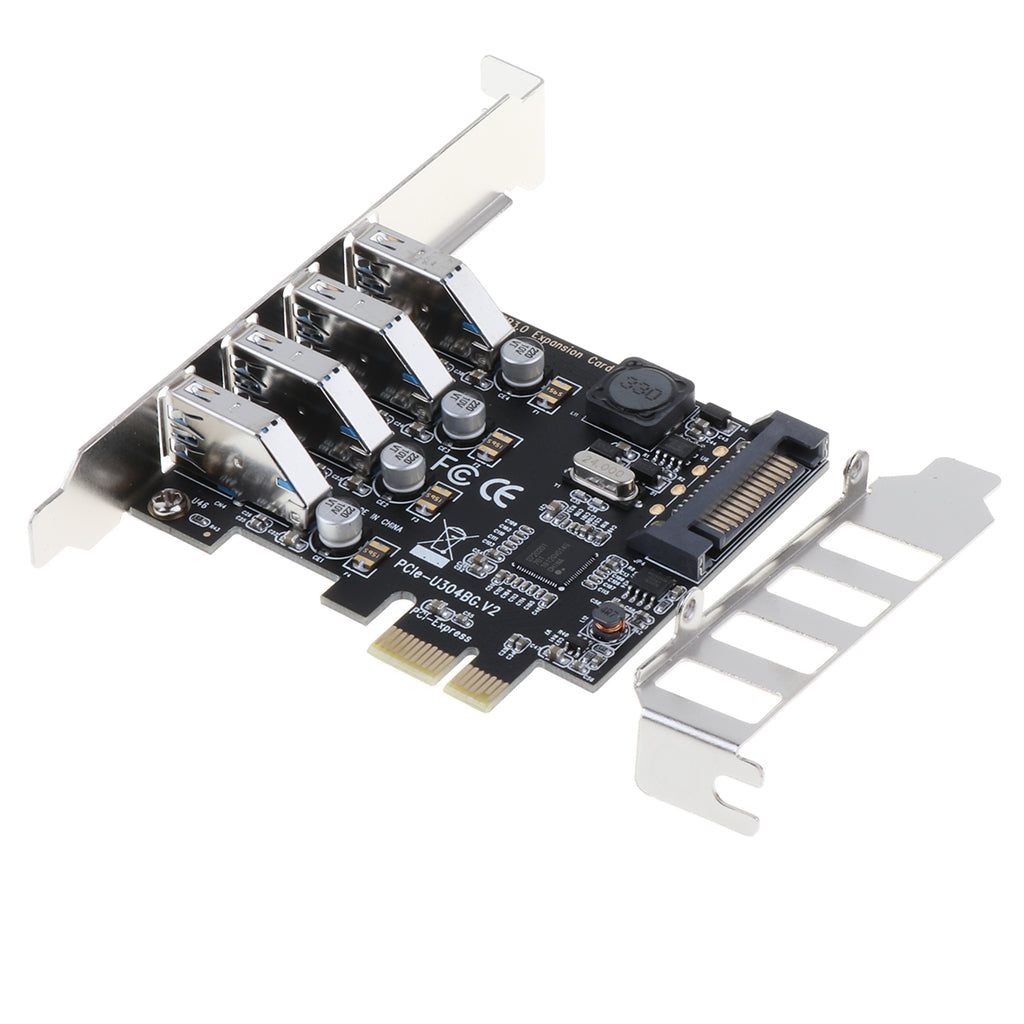 4 Port PCI-E to USB 3.0 HUB PCI Express Expansion Card Adapter